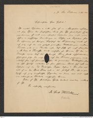 Nachlass Franz Steindachner, Brief von Curt Floericke an Franz Steindachner (01.07.1900), Inv.Nr. 135.01, Seite 1